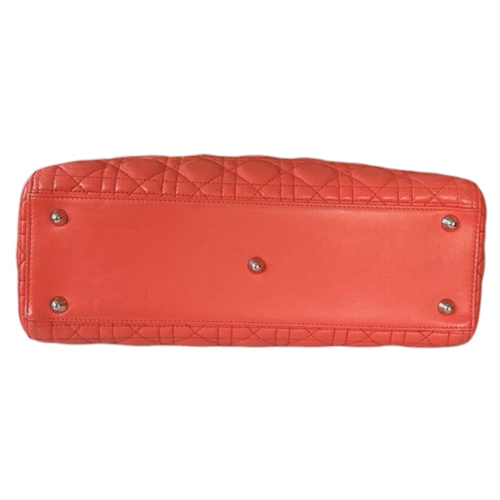 Christian Dior Coral Quilted 2way Handbag - Picture 5 of 7